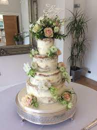 Pin On Naked Semi Naked Wedding Cakes
