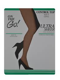 On The Go On The Go Womens Hosiery Control Top Pantyhose