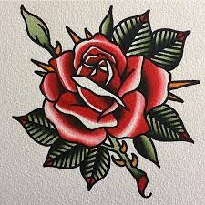 Flash By Matt Miller Tattoo Trflash Traditional Flash Tattoo Tattooflash Traditional Trad Traditional Tattoo Flowers Traditional Rose Tattoos Old School Rose