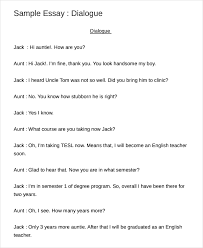 9 add dialogue to or correct dialogue in your draft… your college essay needs at least one line of dialogue after you add dialogue, write two sentences explaining why you added dialogue where you added it. Free 23 Free Essay Examples In Pdf Doc Examples