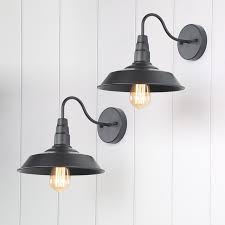 8 black gooseneck wall sconce barn light. Laluz Gooseneck Wall Sconces Black Industrial Lamps Industrial Wall Sconces By Lnclighting Llc Houzz