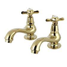 It was packed so well that it took me awhile to open it! Kingston Brass Vintage Cross Old Fashion Basin 8 In Widespread 2 Handle Bathroom Faucet In Polished Brass Hks1102bex The Home Depot