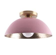 Blush Pink And Hammered Brass Flush Mount Ceiling Light Etsy Flush Mount Ceiling Light Fixtures Ceiling Lights Flush Mount Ceiling Lights