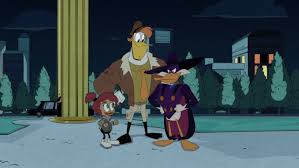 The adventures of billionaire scrooge mcduck and his nephews huey, dewey and louie, their famous uncle donald duck, pilot extraordinaire launchpad, mrs. Ducktales Darkwing Duck Promo Teaser Released