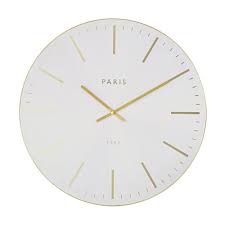 Maisons du monde is a french furniture and home decor company founded in brest in 1996 by xavier marie. Uhr Weiss Und Goldfarben D90cm Charles Maisons Du Monde