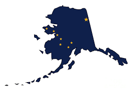 All maps come in ai, eps, pdf, png and jpg file formats. Alaska State Outline Map And Flag Digital Art By Bigalbaloo Stock