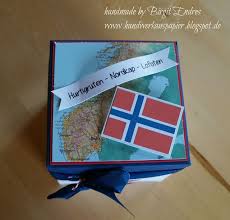 Handwerk Aus Papier Explosionsbox Norwegen Gutschein Basteln Boot Geschenke Gutschein Basteln