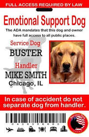 Emotional Support Service Dog Id Tag Service Dog Card Ada Emotional Support Dog Service Dogs Emotional Support