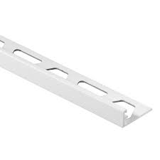 Discover our stunning wall profiles! Schluter Systems Jolly Matte White Textured Aluminum 1 2 In X 8 Ft 2 1 2 In Metal Tile Edging Trim A125mbw The Home Depot