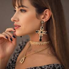 Thick Cross Earrings