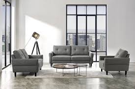 Sofa, armchair, chair, table, carpet, bed. Divani Casa Clark Modern Grey Beige Fabric Sofa Set
