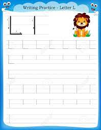 Writing Practice Letter L Printable Worksheet With Clip Art For Letter L Worksheets Writing Practice Letter Worksheets For Preschool