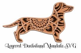 3d Layered Dachshund Dog Mandala Svg 4 Layers 719522 Paper Cutting Design Bundles