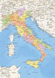 Click on the image to increase! Digital Political Map Of Italy 1444 The World Of Maps Com