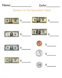 Write The Denomination Money Printable Worksheets Give A