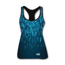 Onecup Blue Notes Falling Down Stretch Casual Tank Tops For