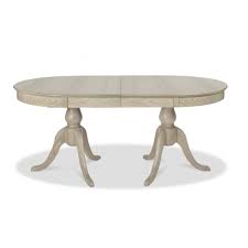 Styling with extending dining tables. Bordeaux Chalk Oak Oval Extending Dining Table 178cm 228cm Dining Room From Breeze Furniture Uk