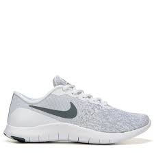 Nike Women S Flex Contact Running Shoes White Grey Womens Nike Flex Running Shoes Fashion Sneakers