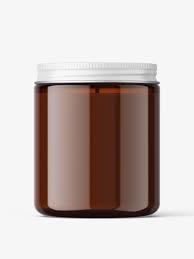 Download Candle In Glass Jar Mockup Amber Smarty Mockups