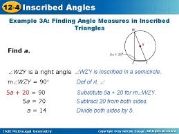 Geometry review chapter 10 part one youtube. 12 4 Inscribed Angles Warm Up Lesson Presentation