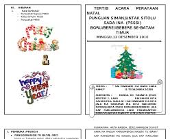 Setelah selesai baru sekarang giliran aku. The Romp Family 10 Ide Contoh Tata Tertib Acara Natal