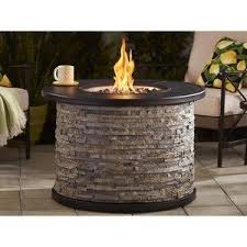 Allen Roth 38 58 In W 55000 Btu Black Tabletop Steel Fire Pit Lowes Com Steel Fire Pit Fire Pit Stone Fire Pit