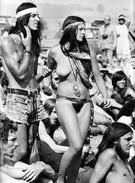 Naked hippies at Woodstock 1969 |