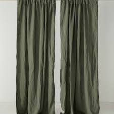 Check spelling or type a new query. Olive Green 100 Linen Loop Top Curtain Single Secret Linen Store Olive Green Curtains Green Curtains Linen Store