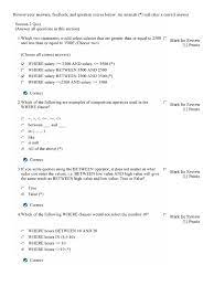 Mark for review (1) points true (*) false incorrect. Oracle Ilearning Quiz Answers Section 6