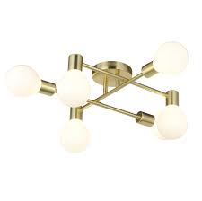 Channing Modern Gold Satin Brushed 6 Lamp Ceiling Light Departments Diy At B Amp Q Ceiling Lights Ceiling Lights Diy Ceiling Lights Uk