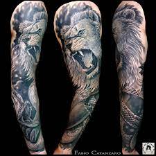 The tiger is a symbol for both the north and for autumn, they are said to control the wind, and they are one of the four sacred animals. Realistic Lion And Snake Tattoo Snake Tattoo Serpent Tattoo Tattoos
