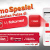 Terdapat promo dari telkomsel (hot offer), dimana disediakan paket internet murah flash 1gb. 1