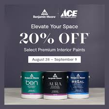 benjaminmoore at #acehardware! From August 28 to September 9, 2024, visit  your local Ace to save 20%*