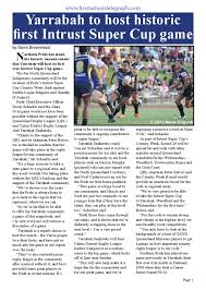 The yarrabah community yarrabah seahawks rugby league football club ph 4056 90 8 fax 4056 90 9 email ysrlfc@bigpond.net.au web www.yarrabahseahawks.com.au fly guyala fly! Yarrabah To Host Historic Intrust Super Cup Game By Stephen Hagan Issuu