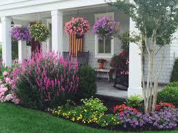Pin By Bernadette Helin On Smell The Fresh Air Porch Landscaping Front Yard Landscaping Design House Landscape