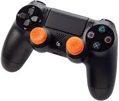 The sony playstation 4 dualshock 4 controller is a standard bluetooth device and works well with the fire tv. Kontrolfreek Fps Freek Inferno Fur Playstation 4 Controller Performance Thumbsticks 2 X Hoch Konkav Rot Amazon De Games