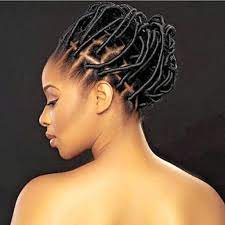 African threading with brazilian wool for this halo hairstyle. Wool Hairstyles Sindri Priyanka Hairstyle