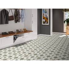 Spotless and beautiful, these bathroom floor tiles are the future. Scintilla Olive Green Star Pattern 45cm X 45cm Wall Floor Tile