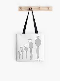 spoon size chart tote bag