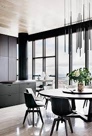 Revamp Of A Melbourne Penthouse With Monochromatic Decor Monochromatic Decor Black And White Dining Room Luxury Home Decor