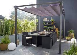 Toile tonnelle 3x4 leroy merlin. Tonnelle Autoportante Niagara Aluminium Gris Anthracite 8 3 M Leroy Merlin