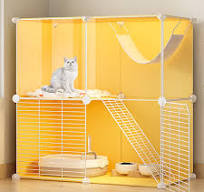Enclos d'extérieur pour Chats Cage de Chaton pour Villa de Chat d'intérieur  Bricolage Maison d'intérieur pour Animaux de Compagnie avec Plateformes, ...