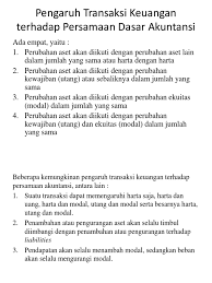We did not find results for: Pengaruh Transaksi Keuangan Terhadap Persamaan Dasar Akuntansi
