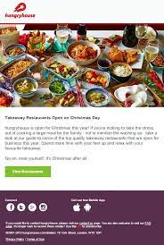 Hungry House Reminds Their Subscribers That Not All Restaurants Are Closed On Christmas Open On Christmas All Restaurants Cooking