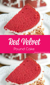 Red Velvet Pound Cake With Cream Cheese Glaze Recipe Pound Cake Red Velvet Pound Cake Recipe Southern Cake