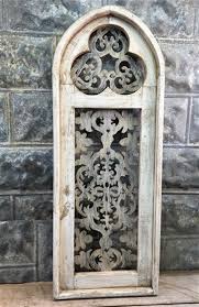 Cathedral Window Frame Church Window Frame With Fretwork Etsy Church Windows Farmhouse Windows Window Frame