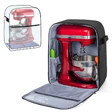 Maybe you would like to learn more about one of these? Yarwo Stand Mixer Cover With Bottom For 6 8 Quart Kitchenaid Mixer Visible Mixer Storage Bag With Handles And Pockets For Kitchen Accessories Black Patent Pending