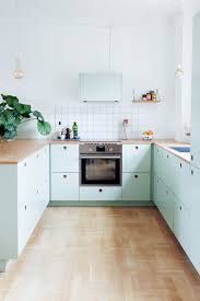 Ikea Kitchen Hack In Mint Green Decor8 Modern Kitchen Upgrades Kitchens Without Upper Cabinets Kitchen Color Trends