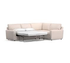 145 x 102 x 96 polys: Pearce Square Arm Upholstered 3 Piece Sleeper Sectional With Wedge Pottery Barn