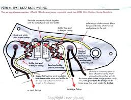 Unlike most other guitar wiring, the output wires from the pickups connect to the middle lugs of the volume pots, letting you turn the volume of one pickup down without affecting the. Ow 2136 Jazz Bass Parallel Wiring Diagram Download Diagram